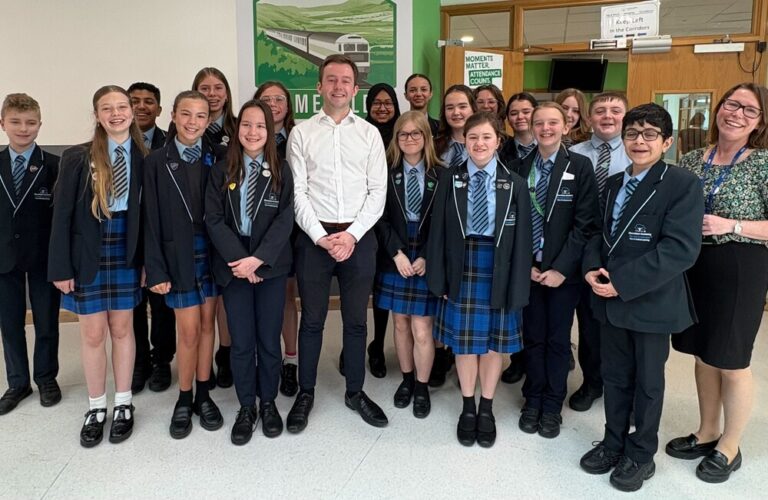 Tom Rutland MP at Shoreham Academy.