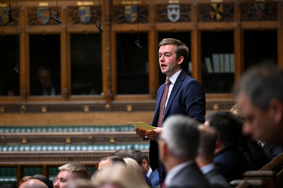 Tom Rutland MP in the House of Commons.