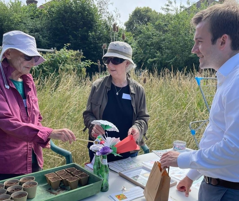 Tom Rutland MP at Cortis Avenue Wildlife Garden's open day.