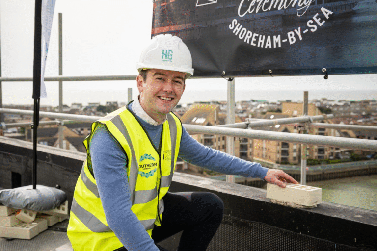 Tom Rutland MP at Southern Housing development in Shoreham.