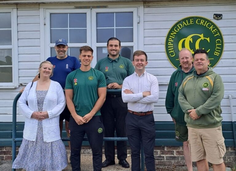 Tom Rutland MP at Chippingdale Cricket Club in Worthing.