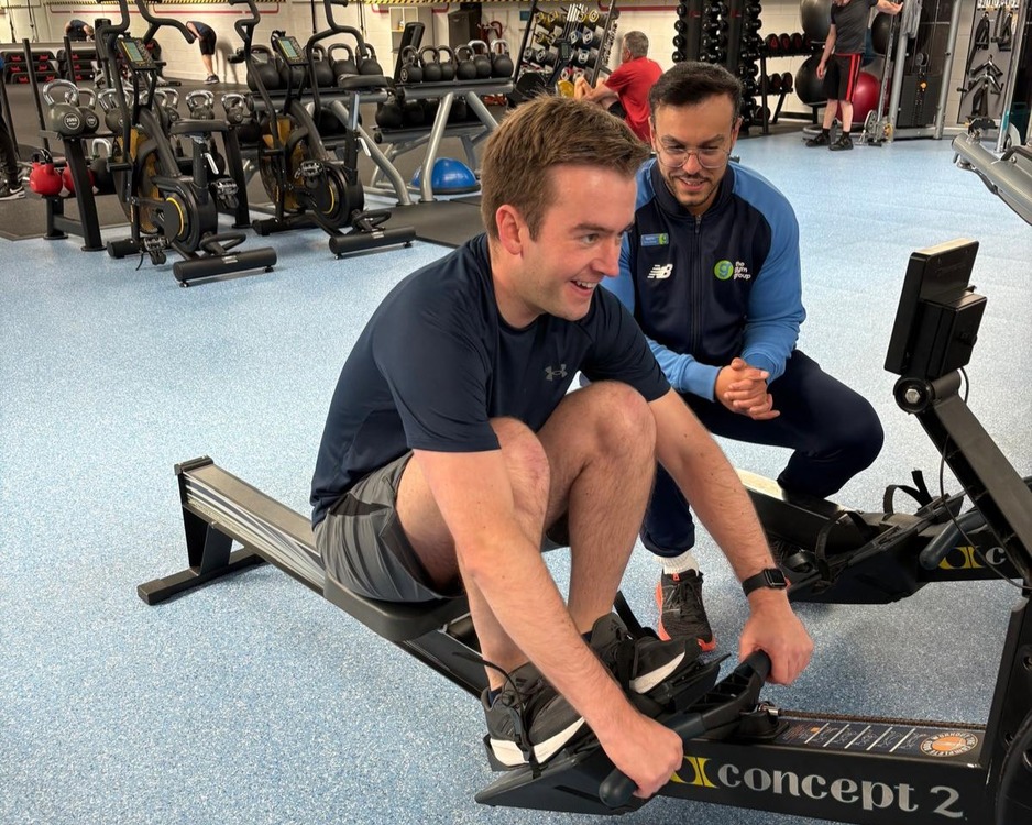Tom Rutland MP for East Worthing and Shoreham at Worthing Gym Group.