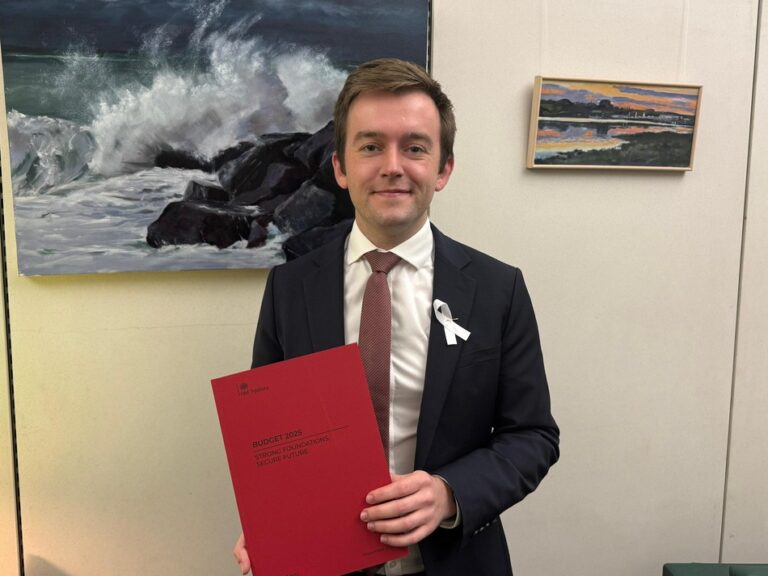 Tom Rutland MP with the 2025 Budget.