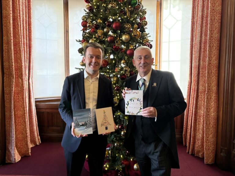 Tom Rutland MP with the Speaker of the House of Commons.