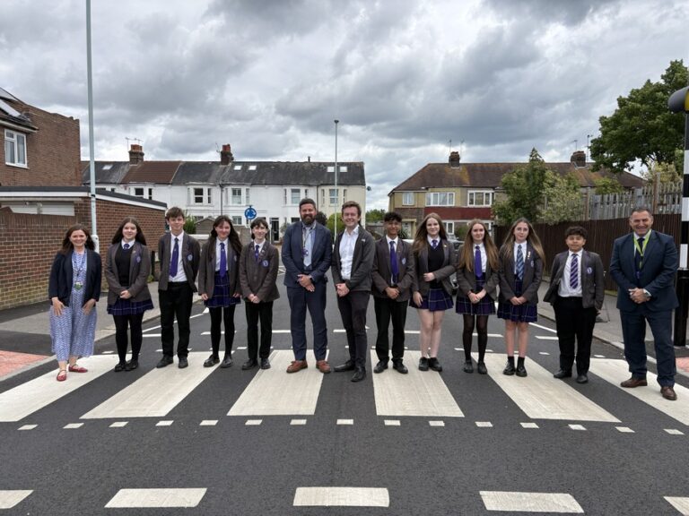 Tom Rutland MP at Worthing High School.