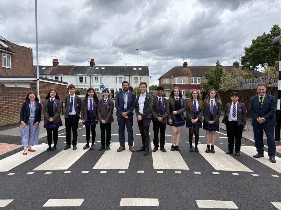 Tom Rutland MP at Worthing High School.