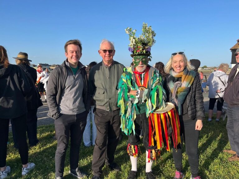 Tom Rutland MP at the May Day performance in Shoreham.