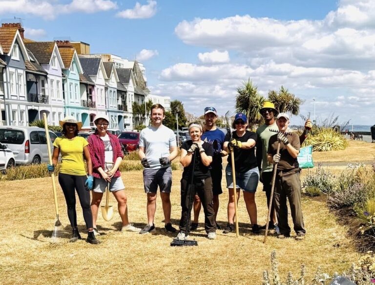 Tom Rutland MP with Friends of New Parade in Worthing.