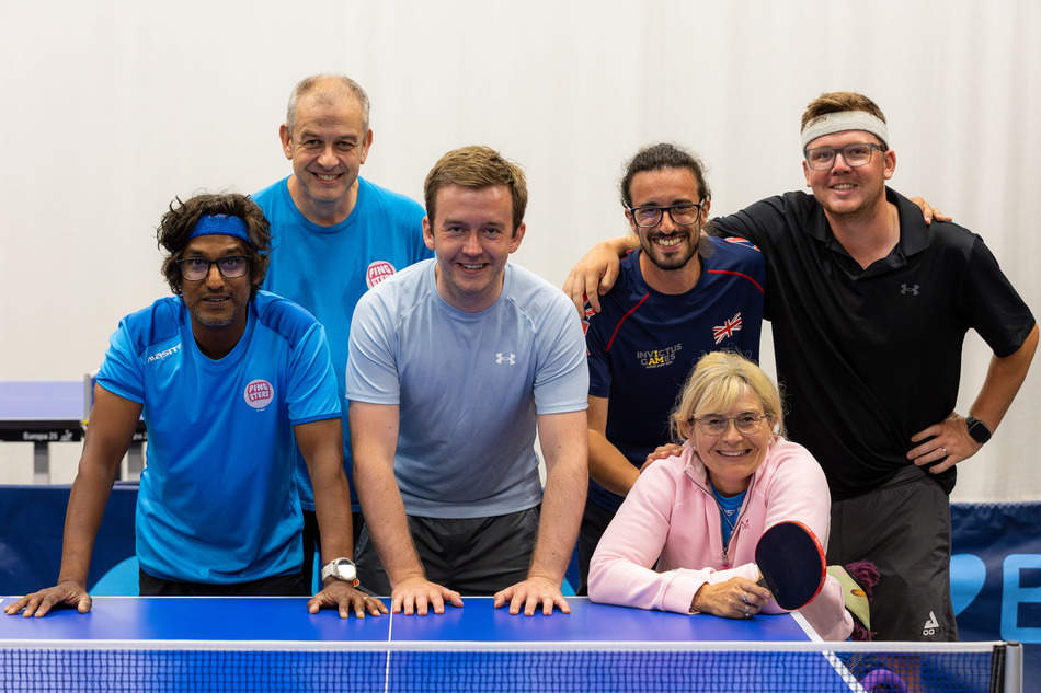 Tom Rutland MP at Pingsters Table Tennis Club.